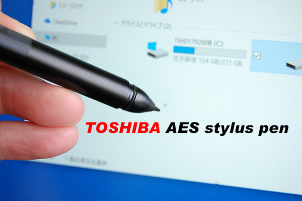 東芝 AES stylus pen アクティブ静電ペン 替え芯、電池付き - PC